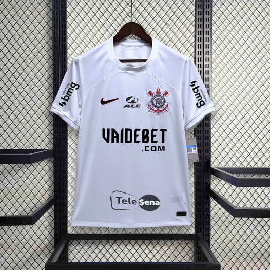 Camisa Corinthians I + Patrocínios 23/24 - Modelo Torcedor