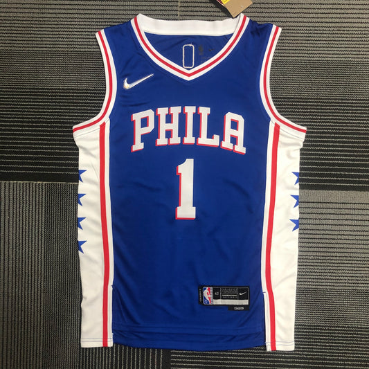 Regata NBA Philadelphia 76ers V-Neck 75th Anniversary White Blue