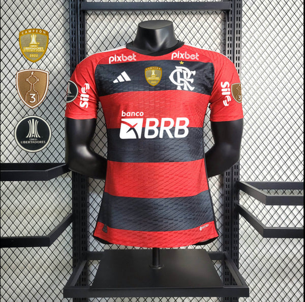 Camisa Flamengo I 23/24 + Patch Libertadores - Modelo Jogador