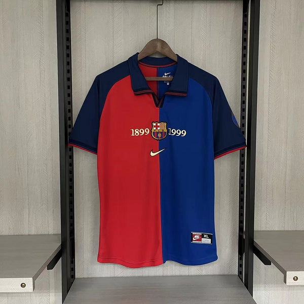 Camisa Barcelona I Edição Especial 100 anos 99/00 - Modelo Retrô