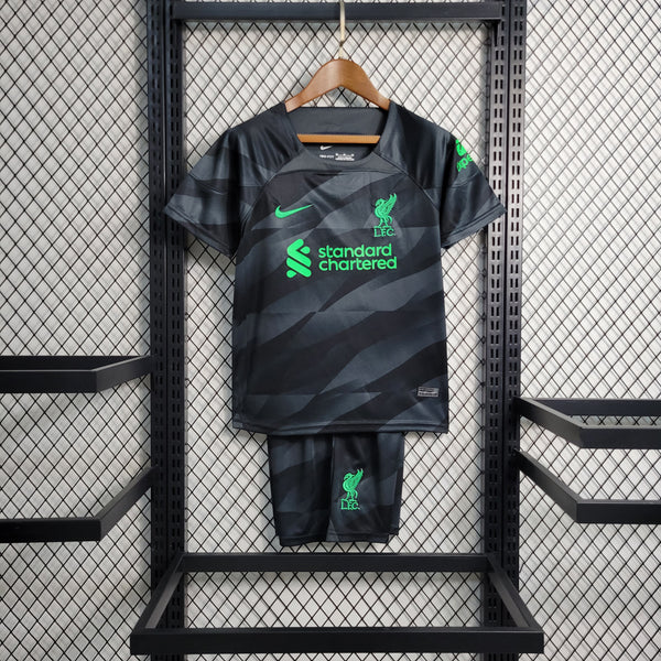 Conjunto Liverpool Goleiro 23/24 - Modelo Infantil