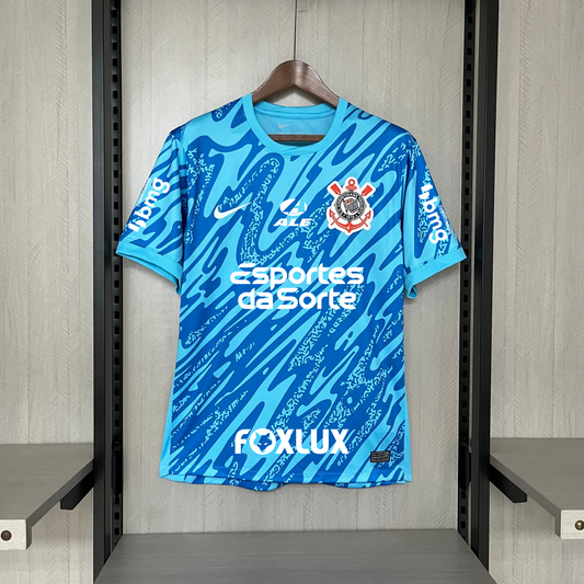 Camisa Corinthians Goleiro + Patrocínios 24/25 - Modelo Torcedor