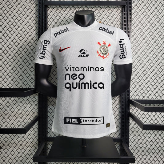 Camisa Corinthians I + Patrocínios 23/24 - Modelo Jogador