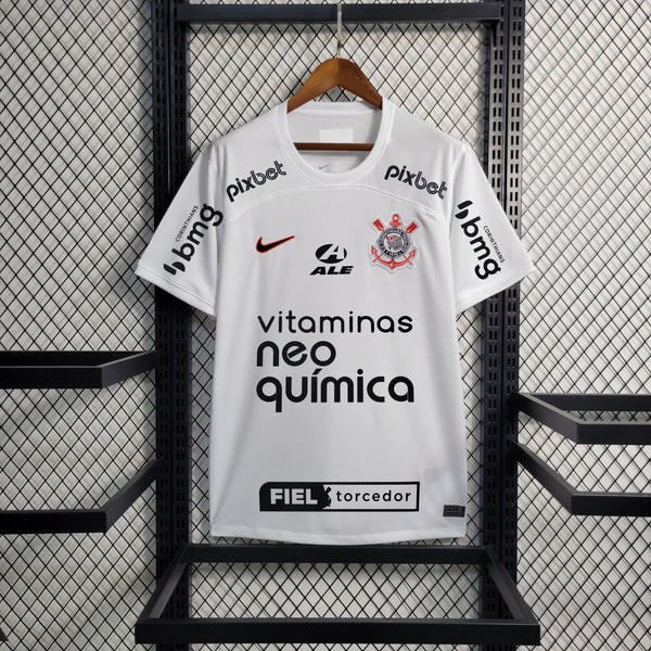 Camisa Corinthians I + Patrocínios 23/24 - Modelo Torcedor