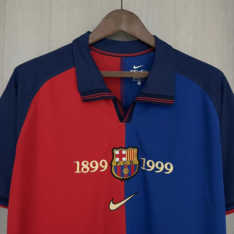 Camisa Barcelona I Edição Especial 100 anos 99/00 - Modelo Retrô