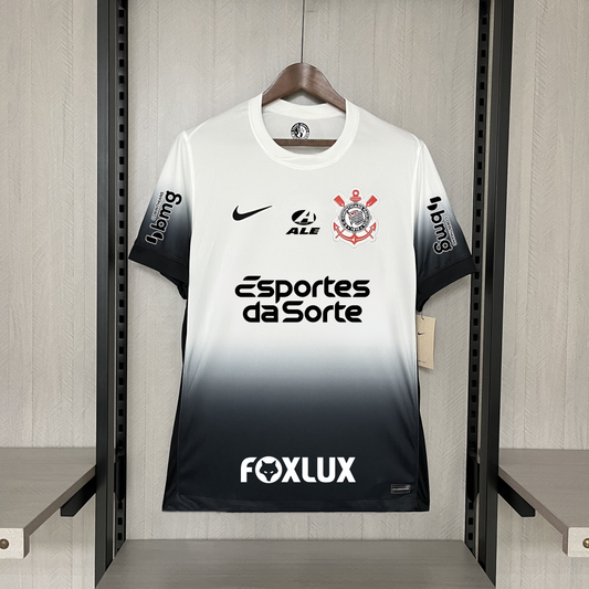 Camisa Corinthians I + Patrocínios 24/25 - Modelo Torcedor