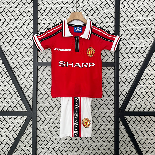 Conjunto Manchester United I 98/99 - Modelo Infantil