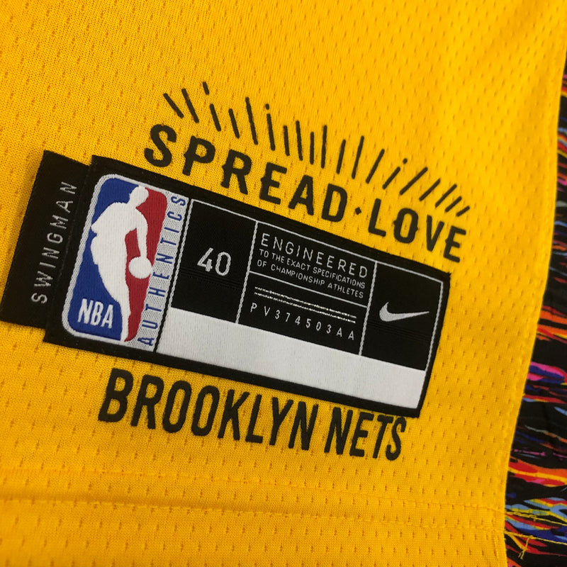 Regata NBA Brooklyn Nets Commemorative Edition Yellow