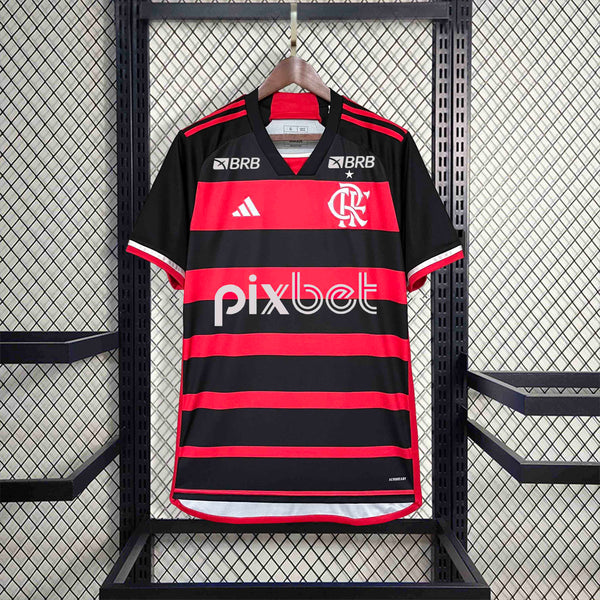 Camisa Flamengo I + Patrocínios 24/25 - Modelo Torcedor